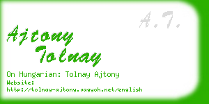 ajtony tolnay business card